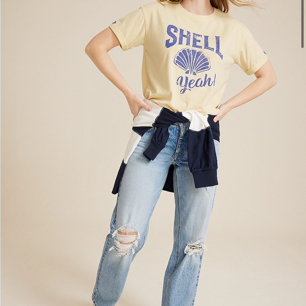 NWOT Maurice’s Shell Yeah Oversized Graphic Coastal Print T-Shirt